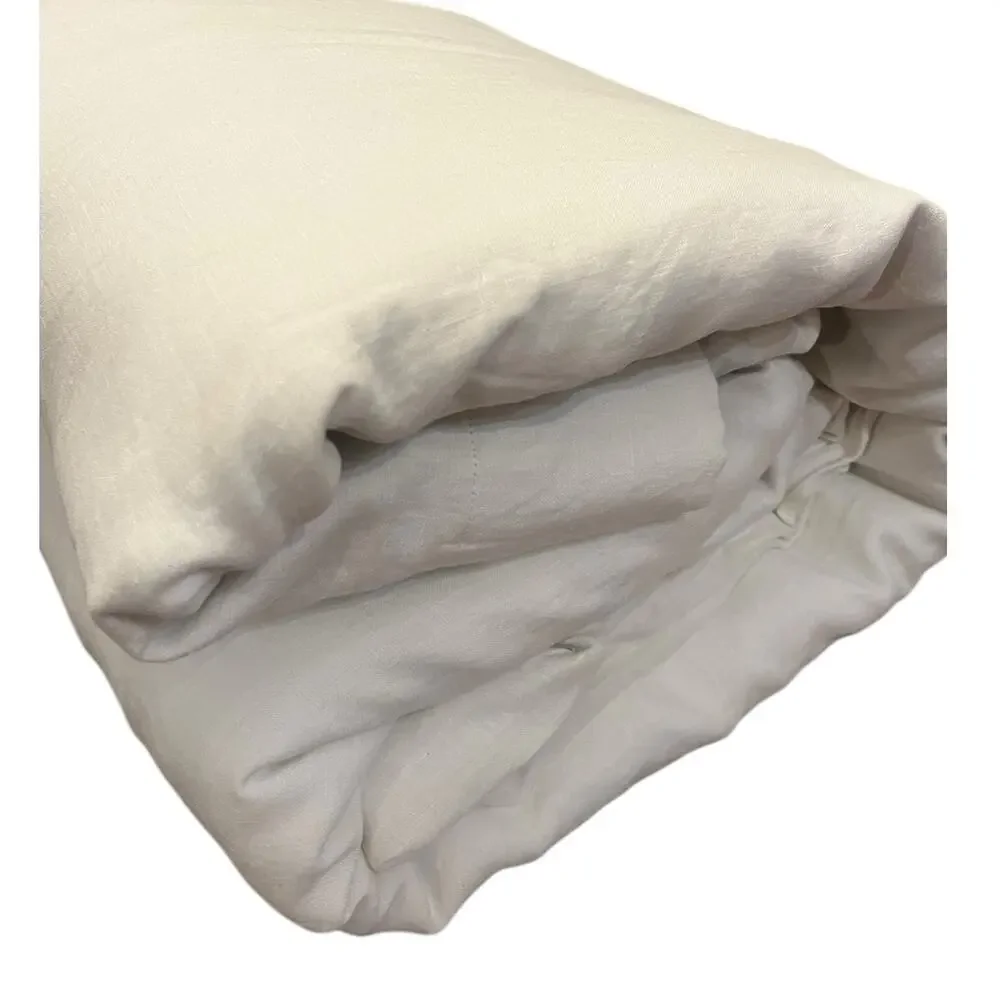 Pottery Barn Belgian Flax Linen Blackout Curtain | Classic Ivory 100 x 96" - Picture 5 of 8